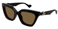 Sunglasses Gucci Woman GG1542S001-BLACK-BLACK-TRANSPARENT55 - GG1542S001-BLACK-BLACK-TRANSPARENT55